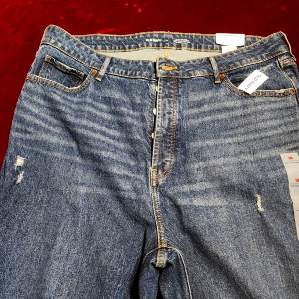 Old Navy Extra High-rise Pop Icon Distress Skinny Blue Jeans Pants 👖 - Picture 10 of 14